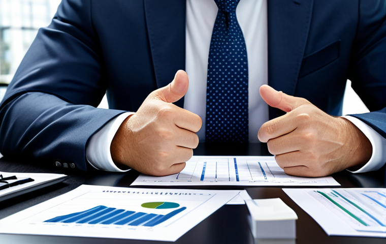 **

"A financial advisor, fully clothed in professional business attire, sitting at a desk with charts displaying stock performance and insurance plans, safe for work, appropriate content, modern office background, perfect anatomy, well-formed hands, family-friendly, high resolution."

**